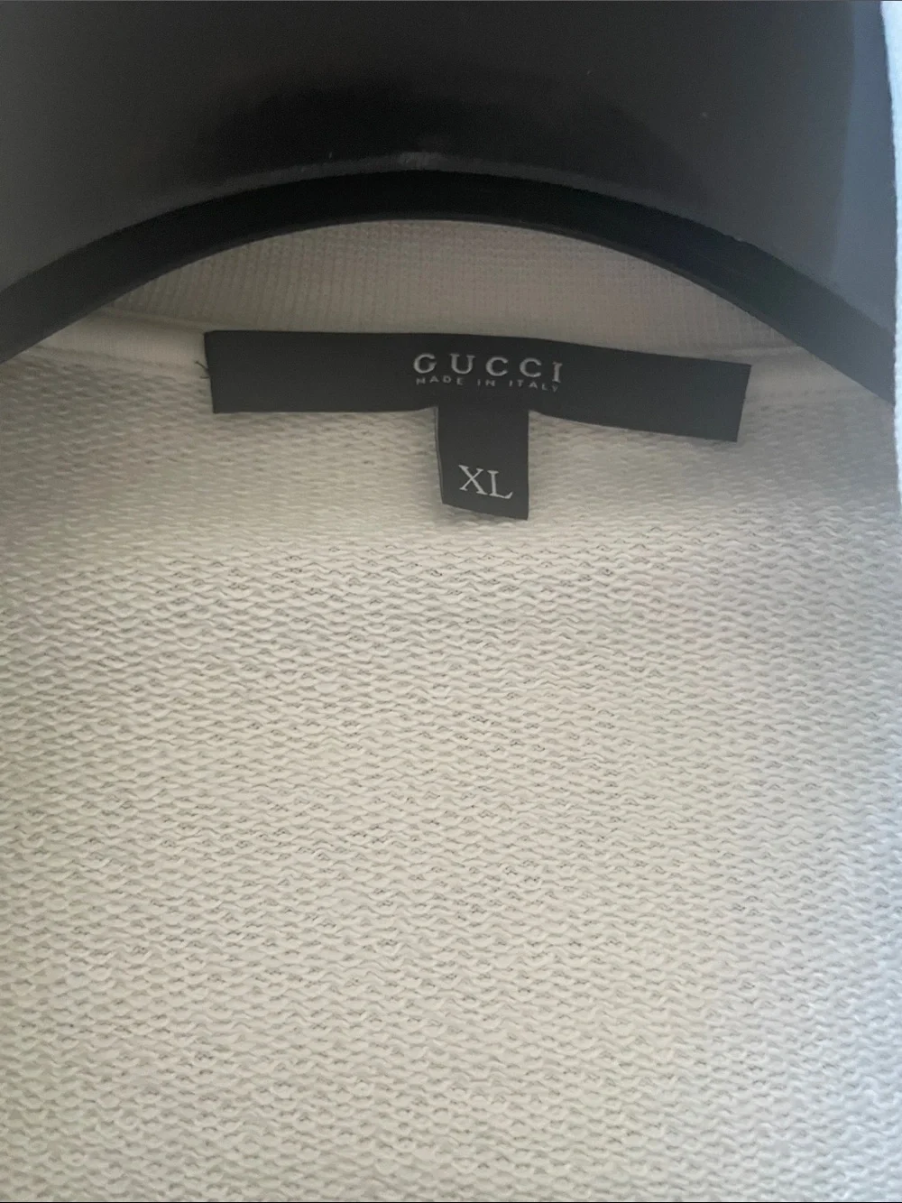 Gucci White Zip-Up Sweater Jacket with Signature Stripe Trim